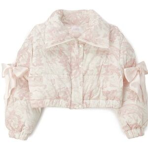 Selkie Marshmallow Puffer in Strawberry Milk Toile - S